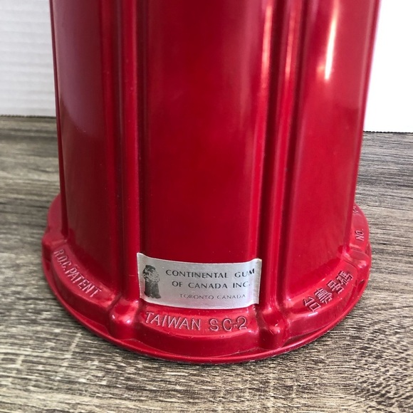 80s Fire Engine Red Continental Gum Gumball Machine - Picture 8 of 14